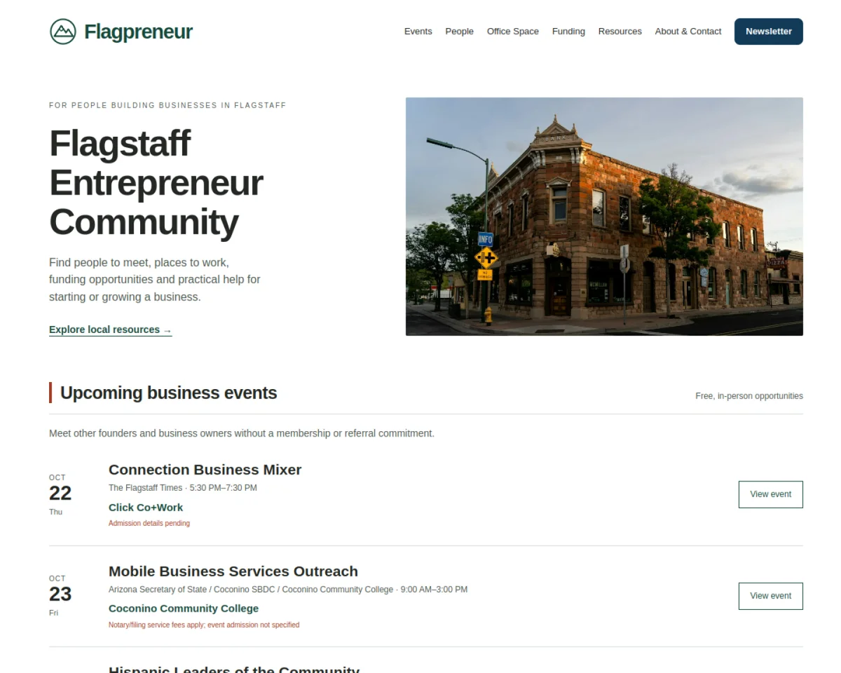 Flagpreneur website design