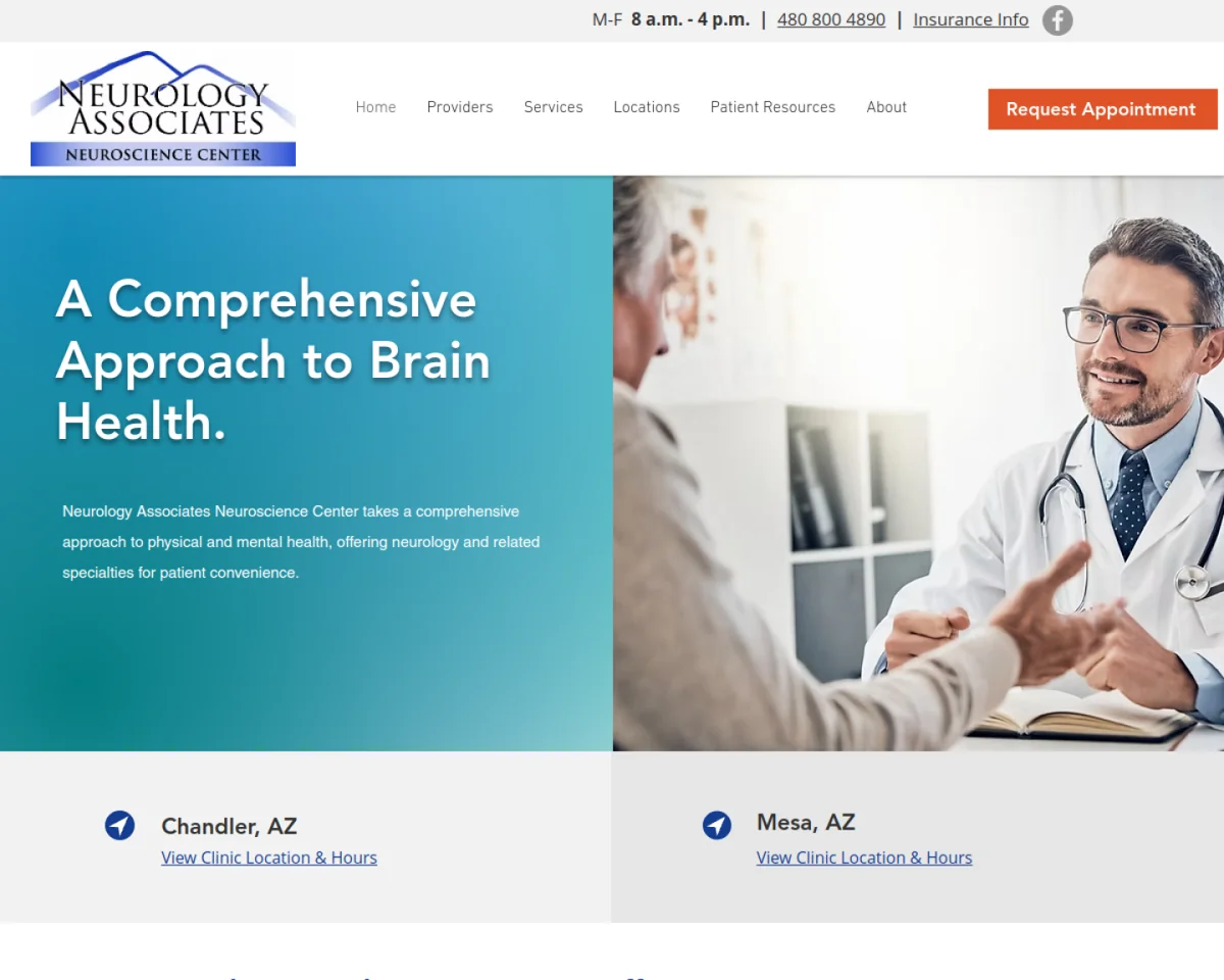 Neurology Associates website design